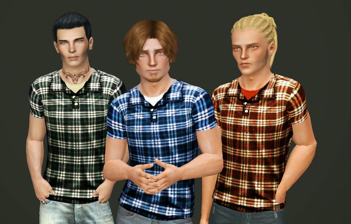 Best Daily Sims 3: Tartan Polo with Undershirt by NYGirl