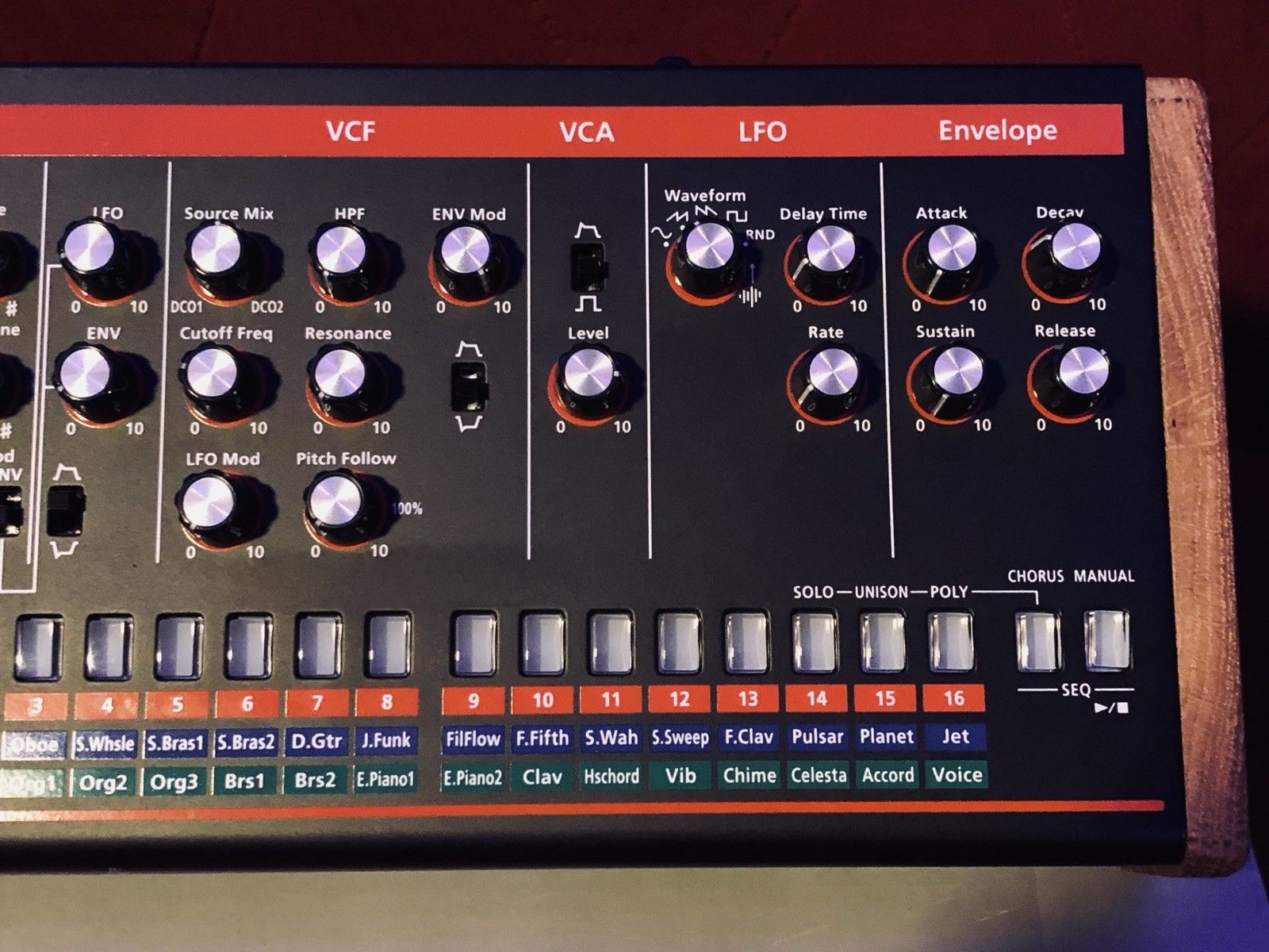 MATRIXSYNTH Roland JX03 Boutique Synth w/ Oak Wood Side Panels