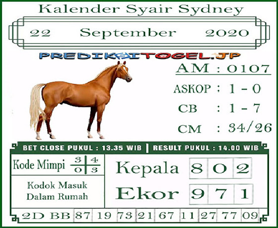 PREDIKSI SYDNEY COJEEL