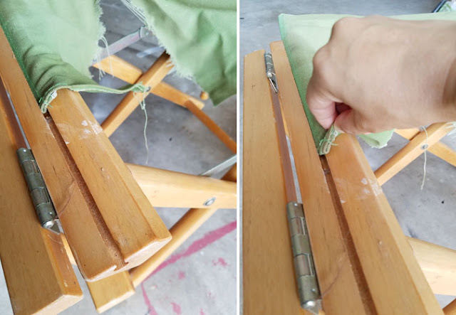 how to fix directors chairs canvases