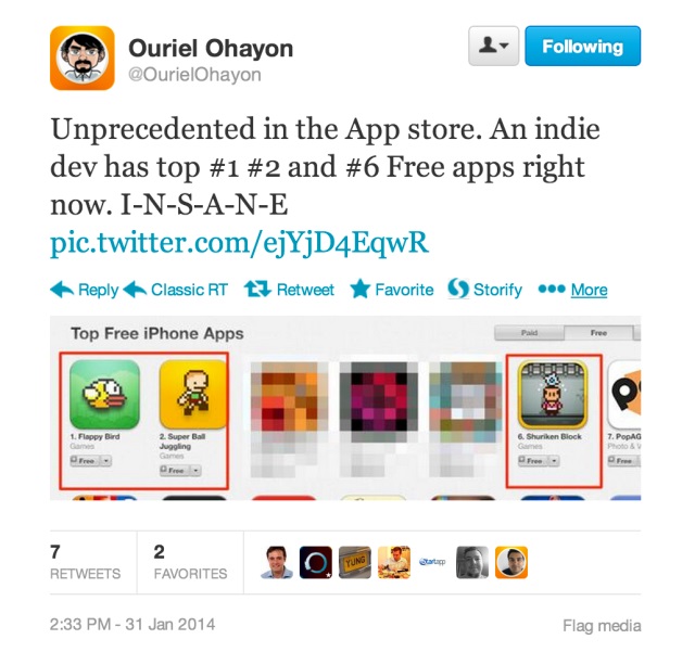 Aberto até de Madrugada: Criador vai remover Flappy Bird das app stores