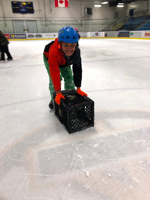 skating with crate