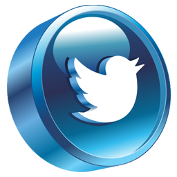 logo twitter 3d