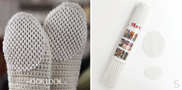 5 solutions pour fixer des semelles antidérapantes aux chaussons crochetés  ou tricotés - HOOKLOOK. Méli-mélo d'idées en laine et au crochet.