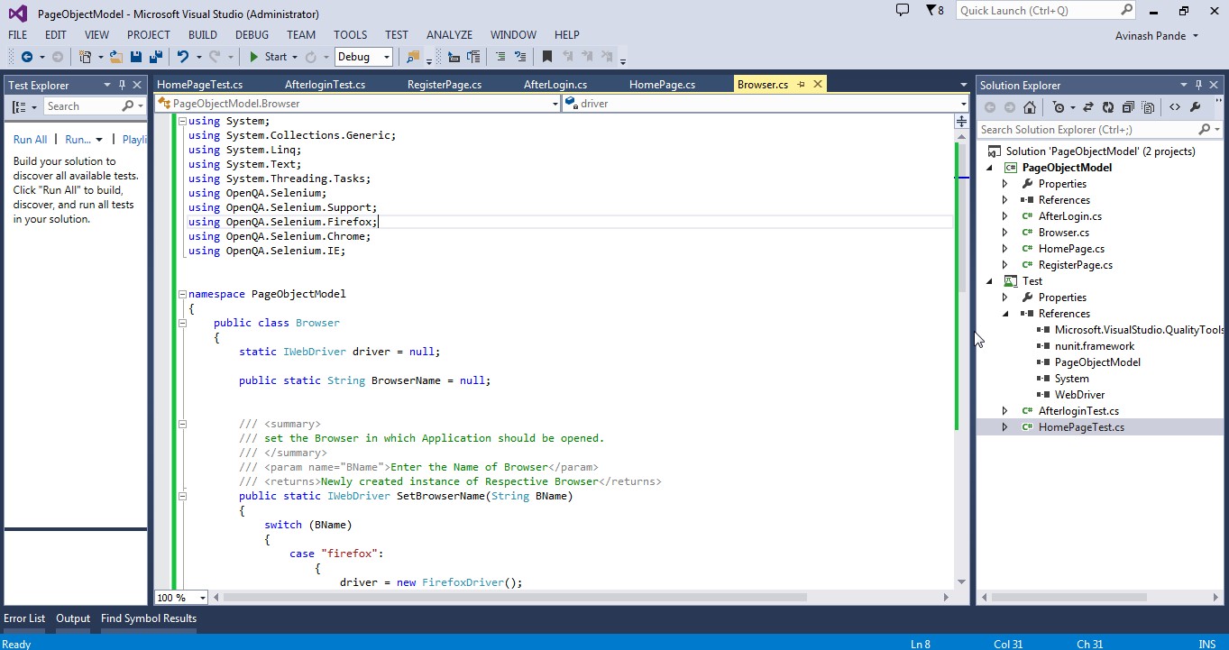 Selenium Automation blogs By Avinash Pande: Page Object Model For ...