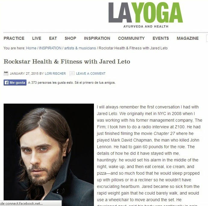 Jared Leto Latin American Fans Rockstar Health & Fitness with Jared