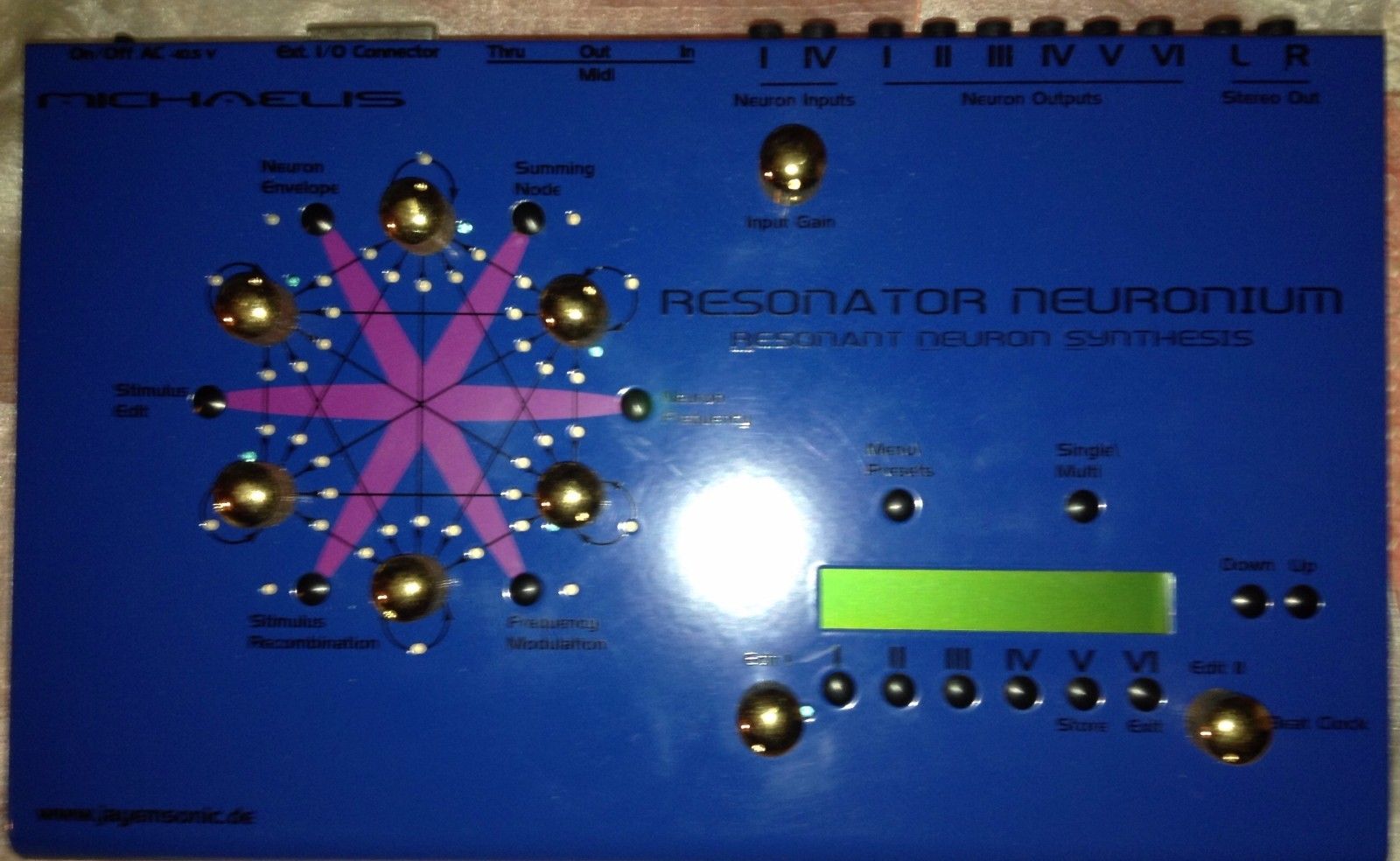 MATRIXSYNTH JOMOX RESONATOR NEURONIUM SN 003 Electric Blue for 12,990