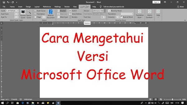 Cara Mengetahui Versi Microsoft Office Word - Versi 32 bit atau Versi 64 Bit Cara Mengetahui Versi Microsoft Office Word - Versi 32 bit atau Versi 64 Bit