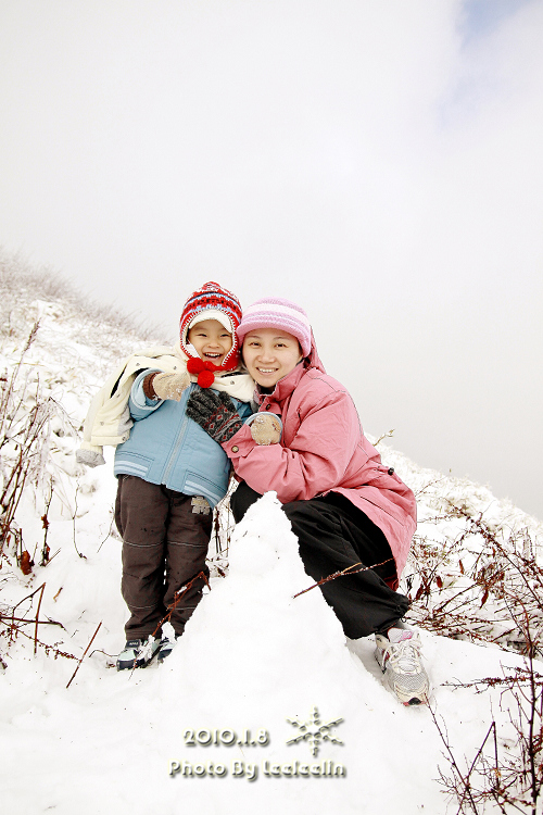 南投合歡山下雪