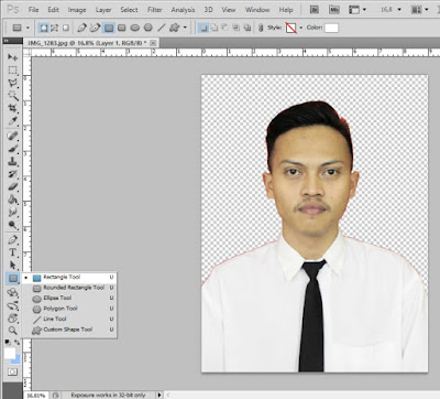 Gunakan Rectangle Tool untuk membuat background