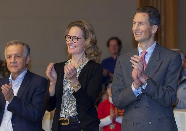 Hereditary Prince Alois of Liechtenstein and Hereditary Princess Sophie of Liechtenstein congratulated 24 years old Liechtensteiner swimmer Julia Hassler