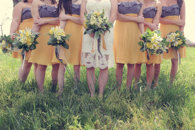 must-see yellow and grey modernly classic wedding at home | photos by miles witt boyer