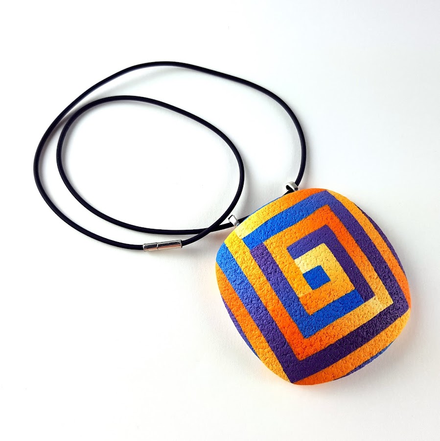 colgante log cabin arcilla polimérica