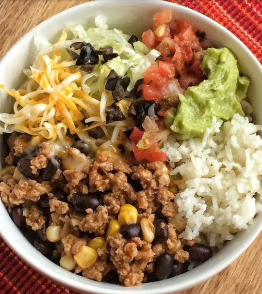 Turkey Taco Burrito Bowls Turkey Taco Burrito Bowls