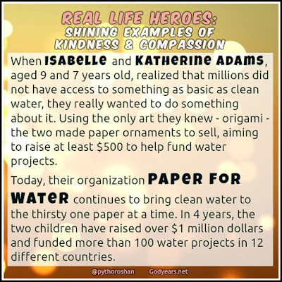 When Isabelle and Katherine Adams, 9 and 7 years old, realized that millions did not have access to clean water, they decided they wanted to help in whatever way they can.