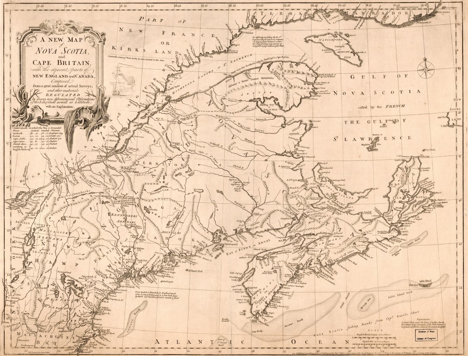 vaugondy s map naturally provoked a british response with this map by bradock mead which shows nova scotia as extending from the peninsula all the way to vaugondy s map naturally provoked a british response with this map by bradock mead which shows nova scotia as extending from the peninsula all the way to