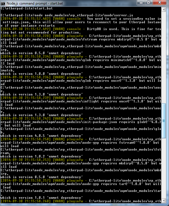 Node commands