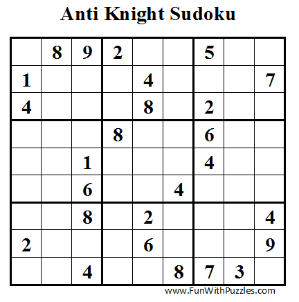 Anti Knight Sudoku (Daily Sudoku League #40)