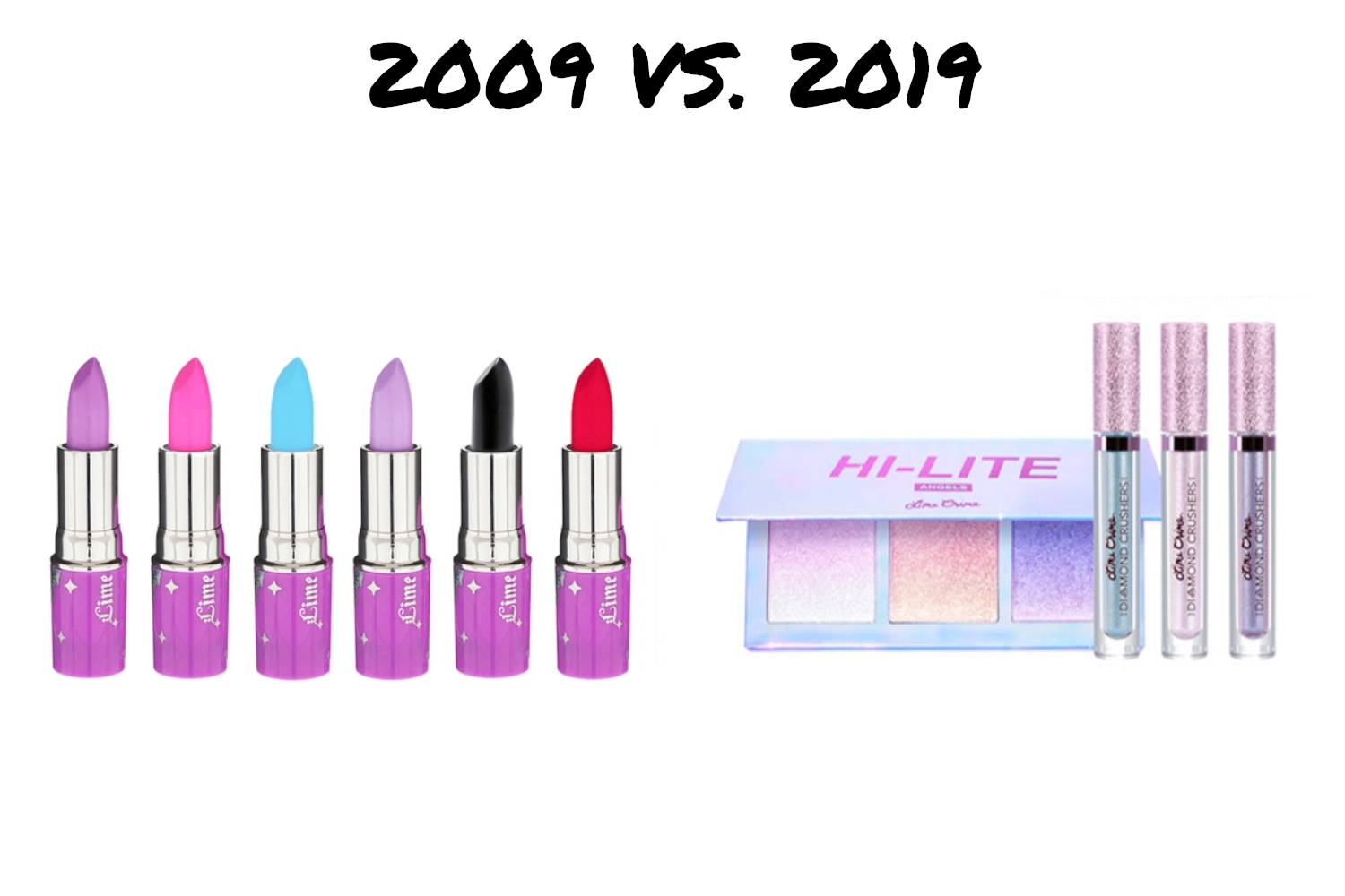 ten years challenge makeup industry then and now 2009 versus 2019 year