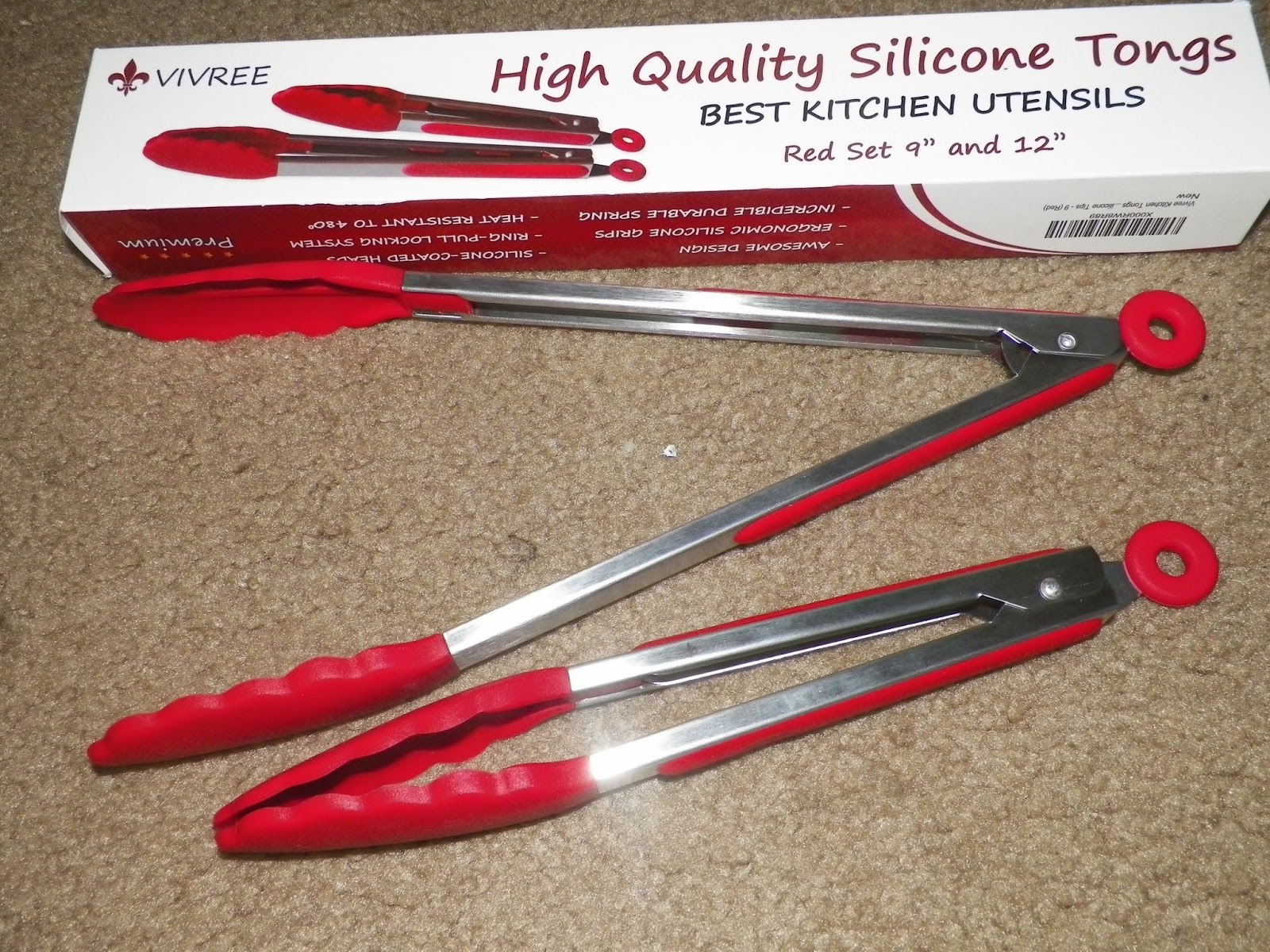 mygreatfinds Vivree Set Of Two High Quality Silicone Tongs Review