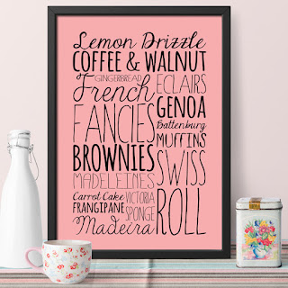 Bespoke Word Theme Print - £22.95, range of designs available in any colour