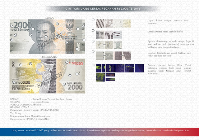 Ciri uang kertas asli Rp 2.000 Ciri uang kertas asli Rp 2.000
