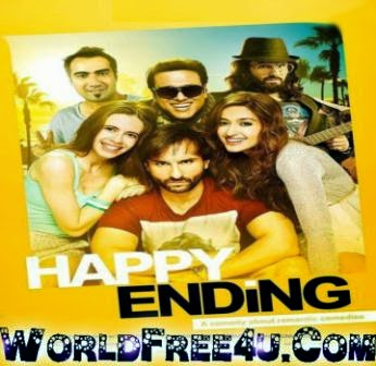 Poster Of Bollywood Movie Happy Ending (2014) 300MB Compressed Small Size Pc Movie Free Download worldfree4u.com