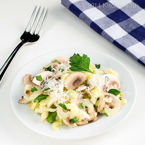 Kitchen Riffs Italian Celery and Mushroom Salad