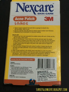 3M Nexcare Acne Patch box back