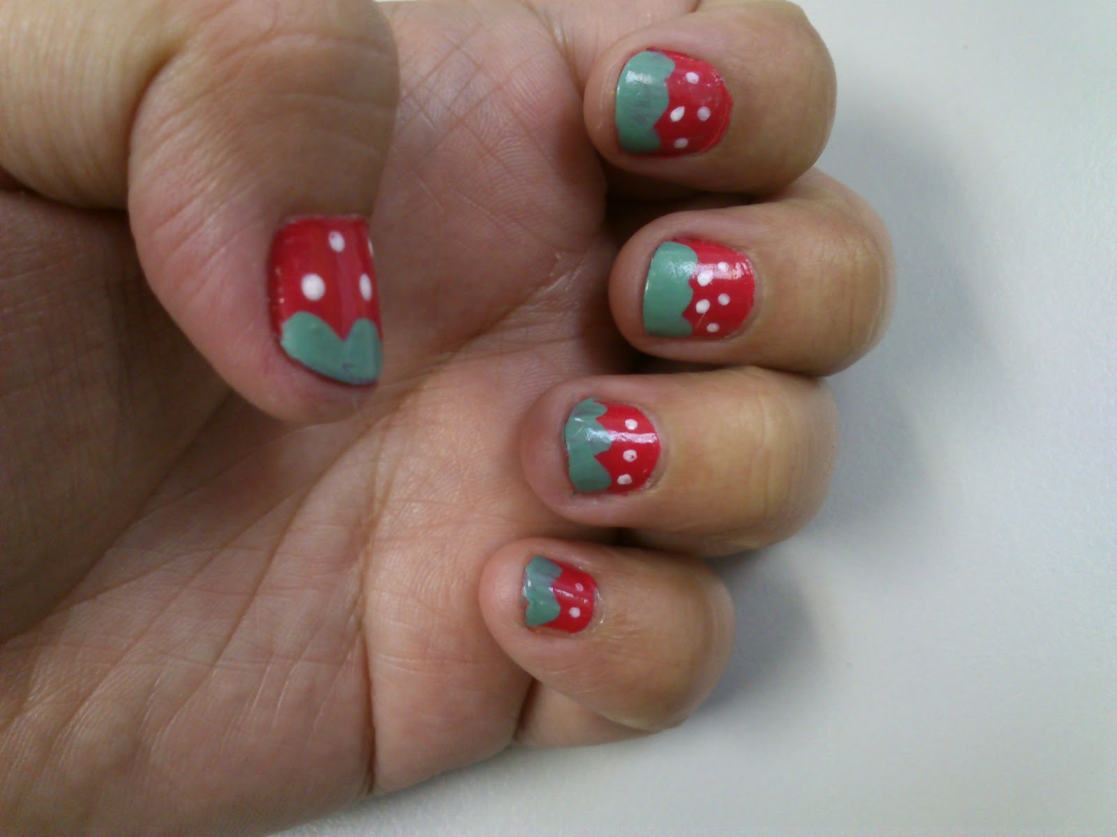 Strawberry Nail Art for Short Nails - wide 3