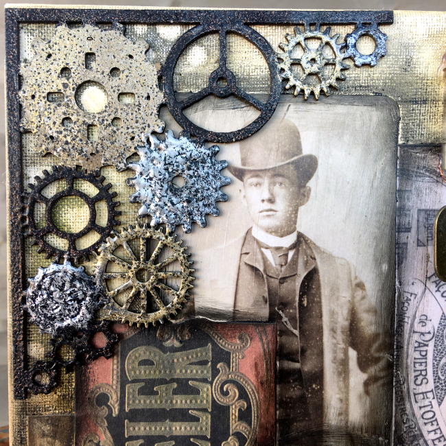 DIY Metallic Embossed Gears