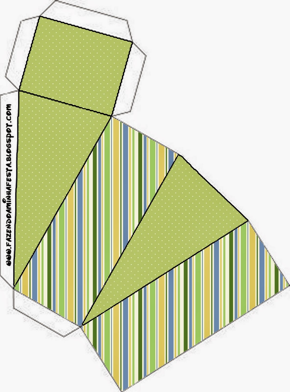 Green, Blue and Orange Free Printable Boxes. Green, Blue and Orange, this one is for pie box