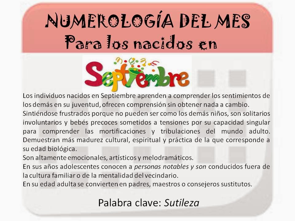 Una Mamá Sin Mala Leche Numerología para los nacidos en septiembre y octubre Una Mamá Sin Mala Leche Numerología para los nacidos en septiembre y octubre