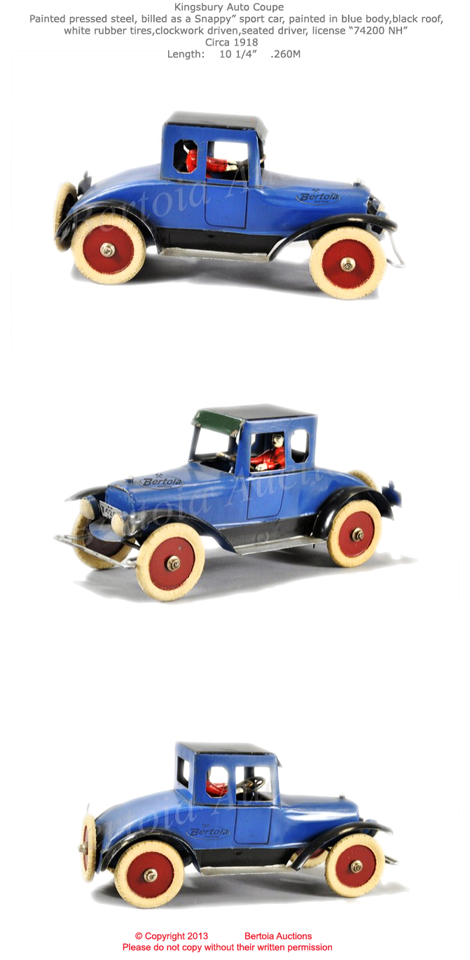 Old Antique Toys Kingsbury Toy CarsThe Earlier Years Part I