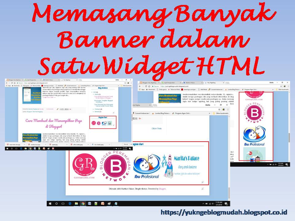 Memasang Banyak Banner dalam Satu Widget HTML Memasang Banyak Banner dalam Satu Widget HTML