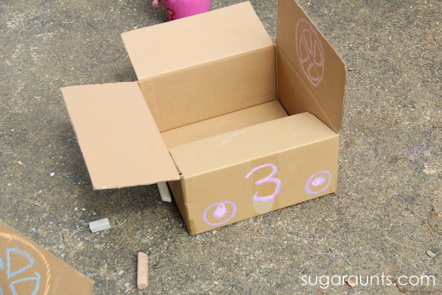 Cardboard Car make a car for pretend play and outside fun.