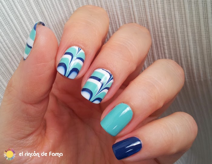 WATER MARBLE NAIL ART 