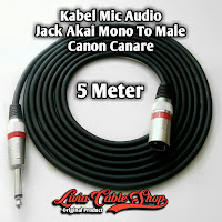 Kabel Mic Audio Jack Akai mono To Male Canon Canare 5 Meter Kabel Mic Audio Jack Akai mono To Male Canon Canare 5 Meter