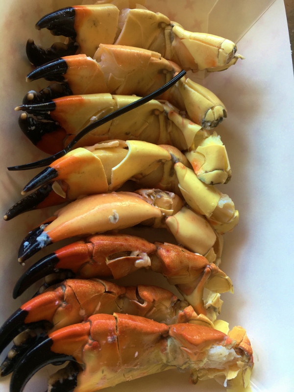 Stone Crabs. You see the signs all over the keys. When you see the