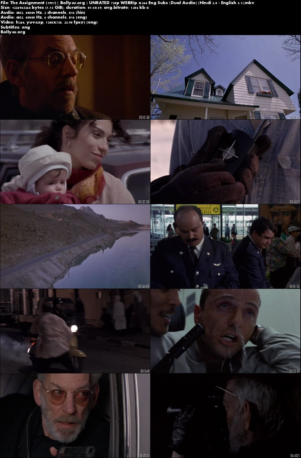 The Assignment 1997 WEBRip Hindi 350MB UNRATED Dual Audio 480p ESub Download
