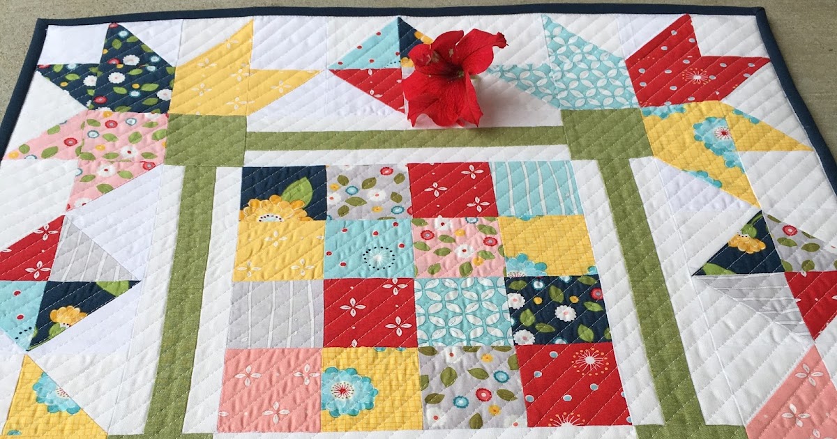 Fresh Dew Drops Wallflowers Picking Petals mini quilt