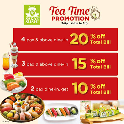 Sakae Sushi Malaysia Tea Time Discount Offer Promo