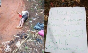 Lady 'Dating Married Man'  Lifeless Body Found With A Murder Note