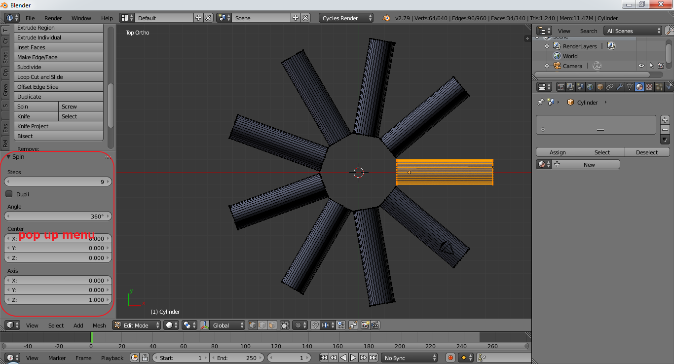 Cara Menggunakan Spin Tools Pada Blender otodidakblend