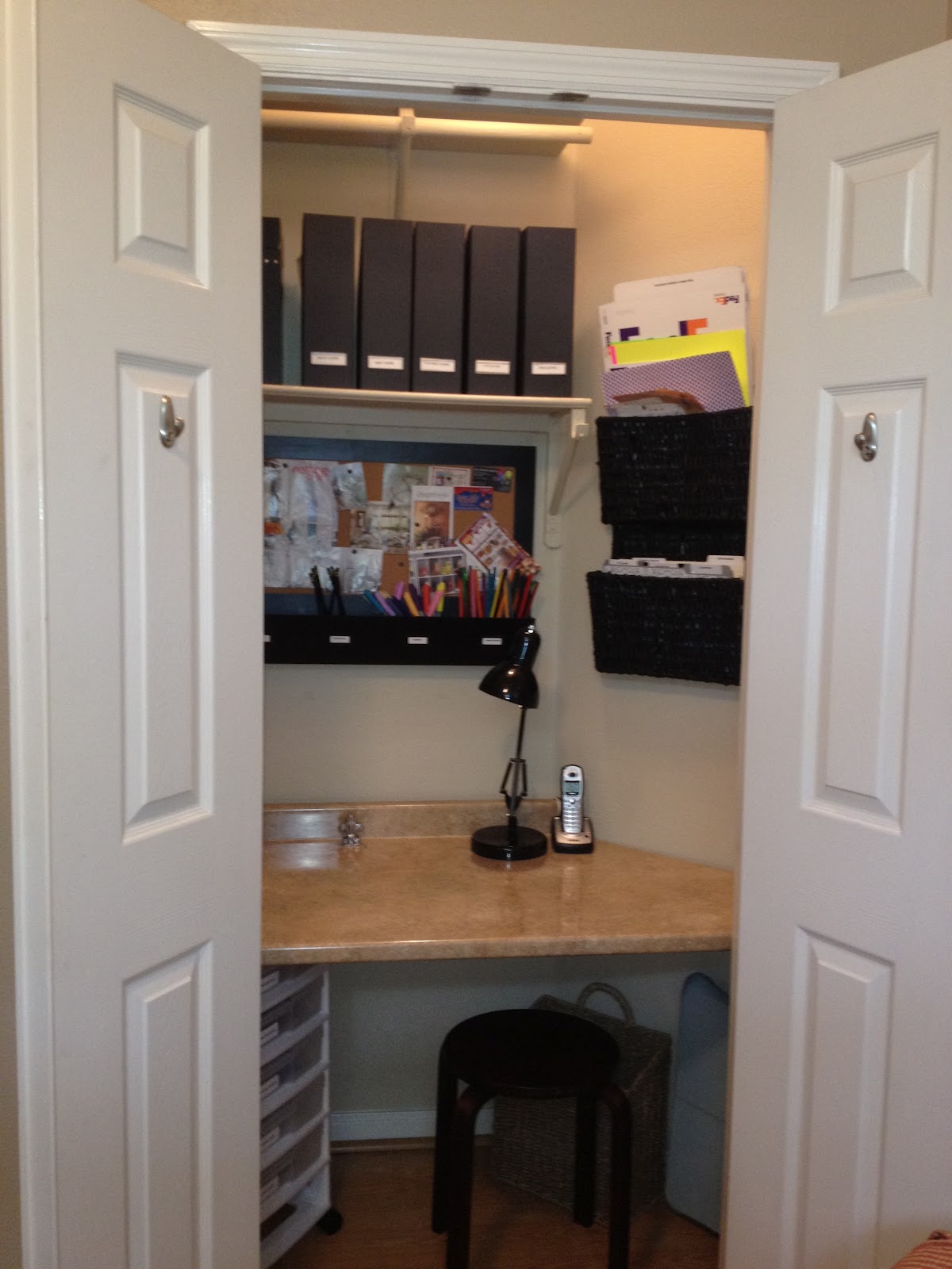 ~House to Home~: Turn a small closet into an office you will love....
