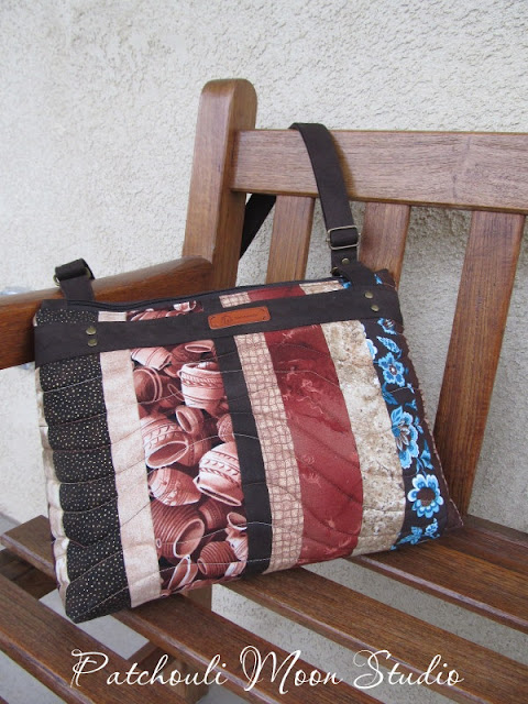 Patchouli Moon Studio~ Cross Body Arabesque Bag in Browns