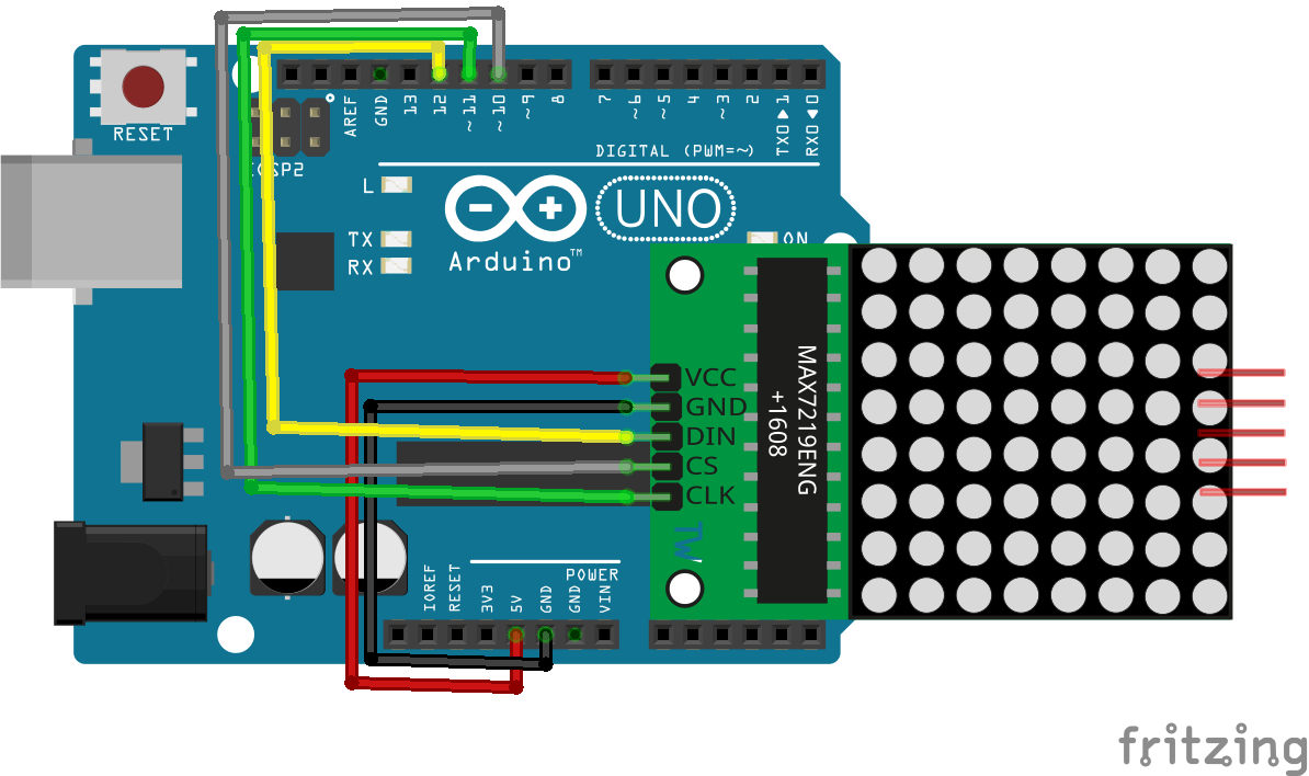 雲林SONG: Arduino IDE 內建的 8x8 LED Matrix 動畫控制