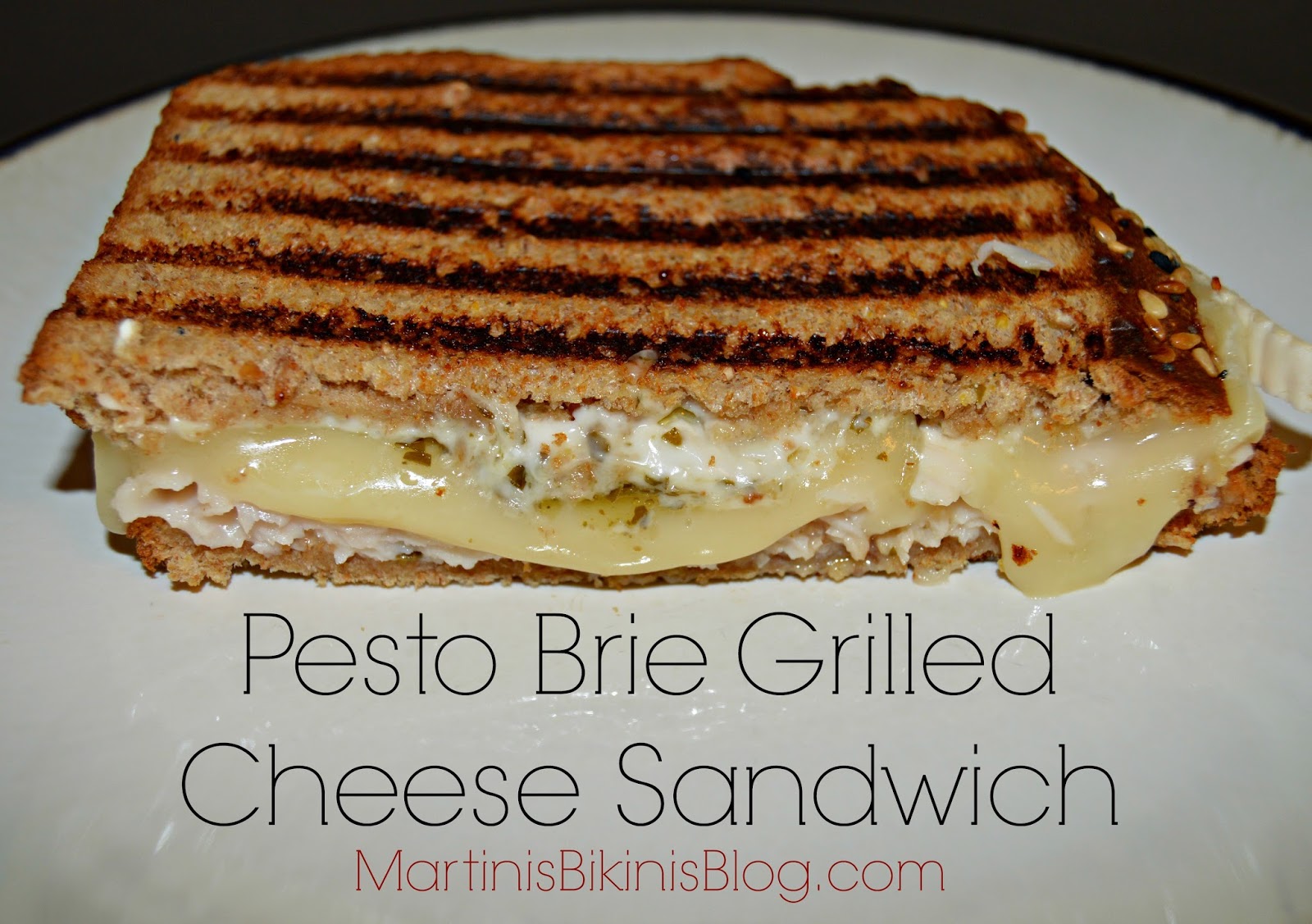 Pesto Brie Grilled Cheese Sandwich Martinis Bikinis