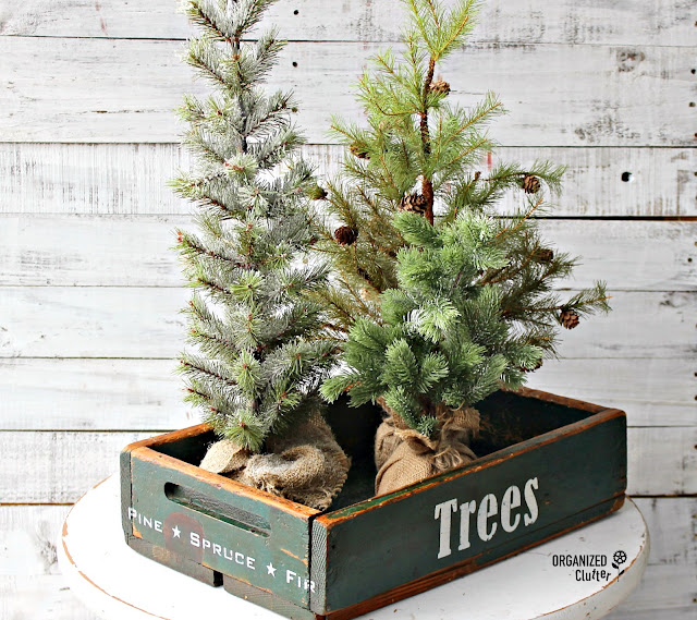 Stenciling For  Christmas With Old Sign Stencils #rusticChristmas #buffalocheck #Christmastrees #stencil #Oldsignstencils #vintage #crates #chippypaint #vintage