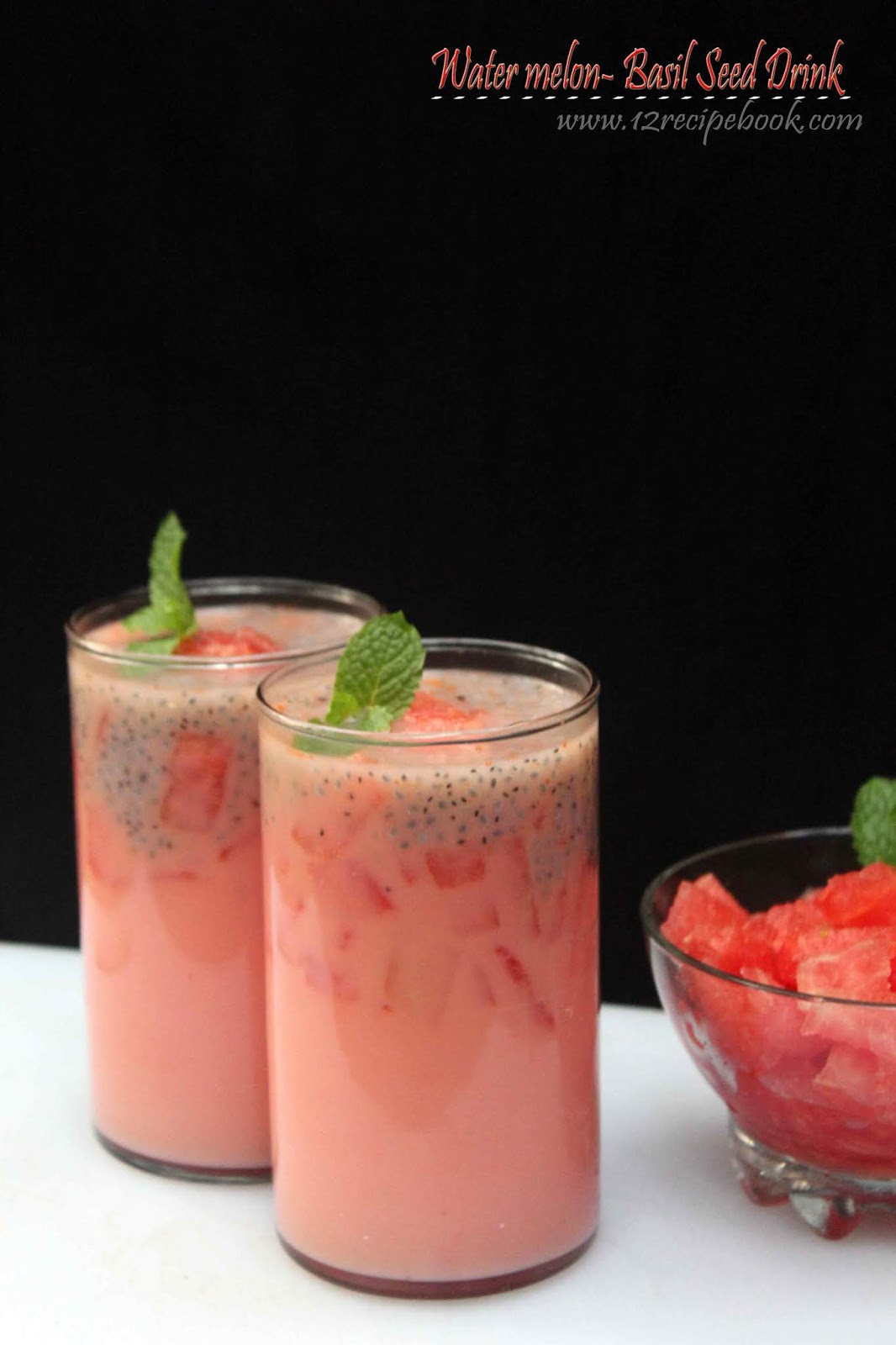 Watermelon Basil Seeds Drink Recipe Book